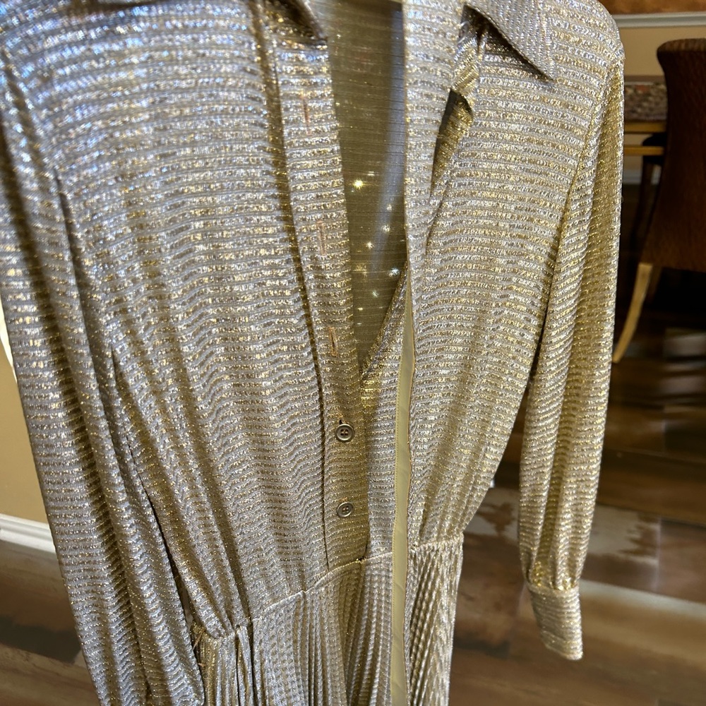Susan Thomas Gold Metallic Dress - Picture 10 of 12